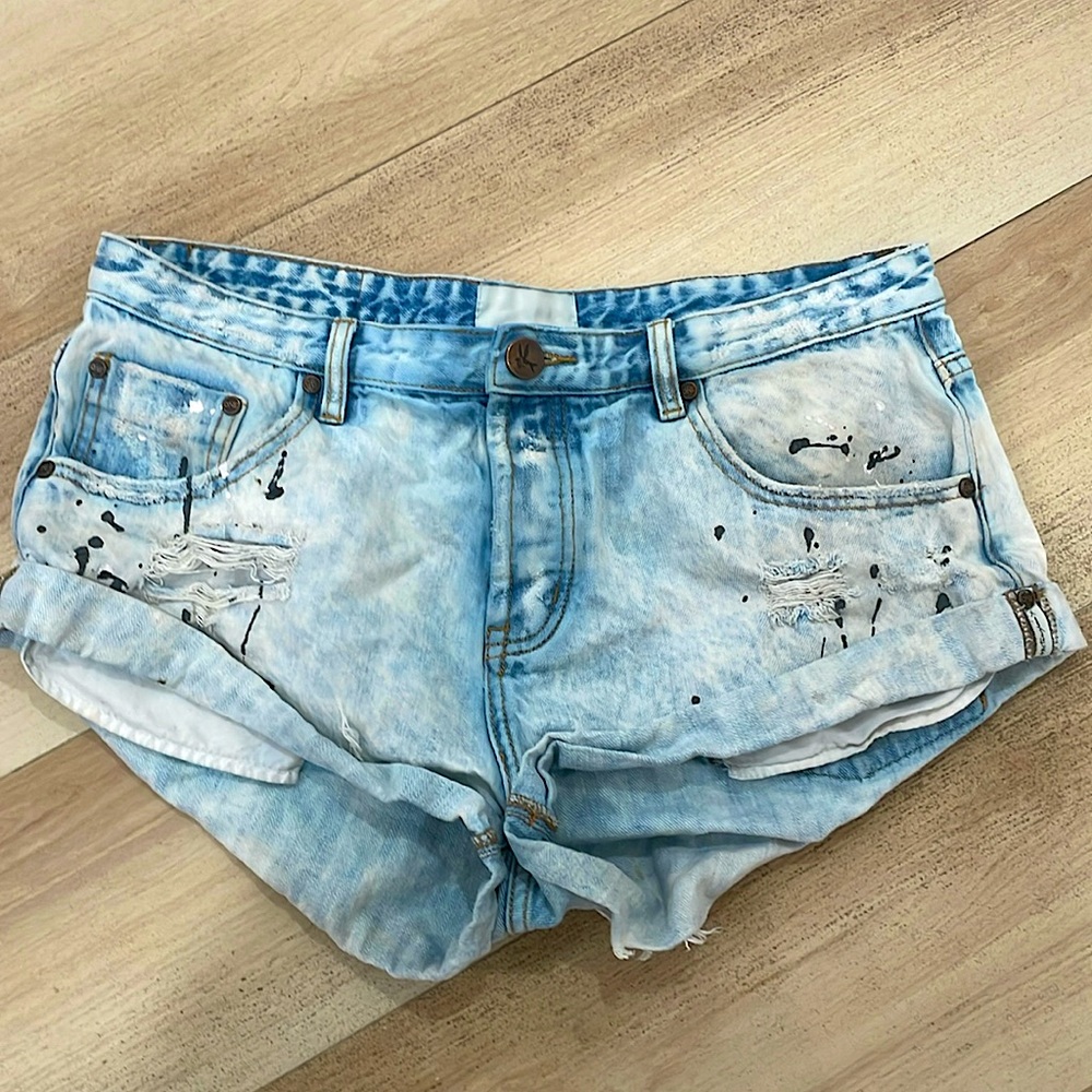one teaspoon size 33 blue